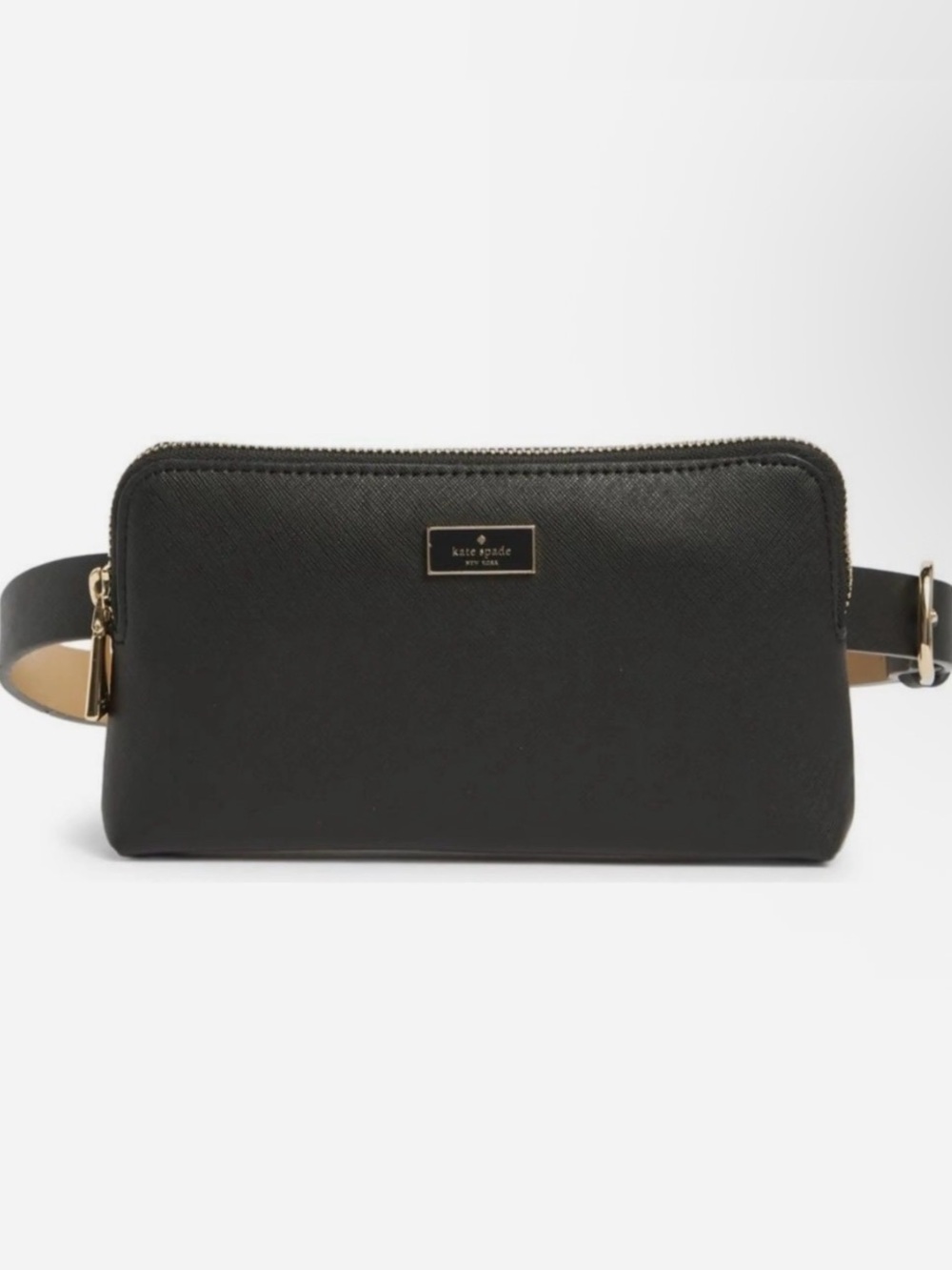 Kate Spade Black Saffiano Leather Belt Bag L/XL NWOT